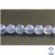 Perles en calcédoine bleue du Brésil - Rondes/8mm - Grade A