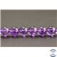 Perles en améthyste d'Uruguay - Rondes/8mm - Grade AA