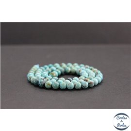 Perles en turquoise HuBei de Chine - Rondes/5.5mm - Grade AB+
