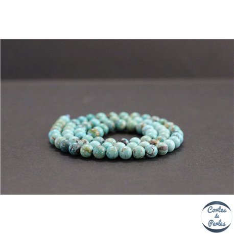 Perles en turquoise HuBei - Rondes/5.5mm - Grade AB+