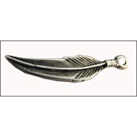 Apprêts Pampilles qualité premium - Plume/25 mm - Argenté