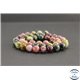 Perles en tourmaline pastèque du Brésil - Rondes/8.5mm - Grade AA