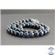 Perles en azurite d'Afrique du Sud - Rondes/8mm - Grade AA