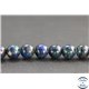 Perles en azurite d'Afrique du Sud - Rondes/8mm - Grade AA