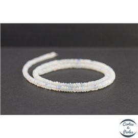 Perles en opale blanche d'Éthiopie - Roues/3-4mm - Grade AA