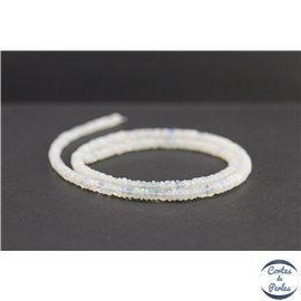 Perles en opale blanche d'Éthiopie - Roues/3-4mm - Grade AA