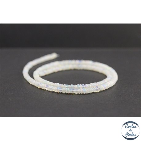 Perles en opale blanche d'Éthiopie - Roues/3-4mm - Grade AA
