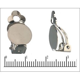 Accessoires boucles d'oreilles - 12 mm - Argenté