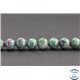Perles en rubis sur zoïsite du Brésil - Rondes/7.5mm - Grade A+