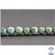 Perles en rubis sur zoïsite du Brésil - Rondes/7.5mm - Grade A+