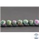 Perles en rubis sur zoïsite du Brésil - Rondes/7.5mm - Grade A+