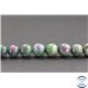 Perles en rubis sur zoïsite du Brésil - Rondes/7.5mm - Grade A+