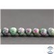 Perles en rubis zoïsite du Brésil - Rondes/7.5mm - Grade A+