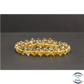 Perles en quartz jaune du Brésil - Rondes/8mm - Grade A+