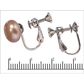 Boucles d'oreilles à vis - 5 mm - Argenté