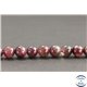 Perles en rubellite (tourmaline rouge sang) du Brésil - Rondes/6.5mm - Grade AA