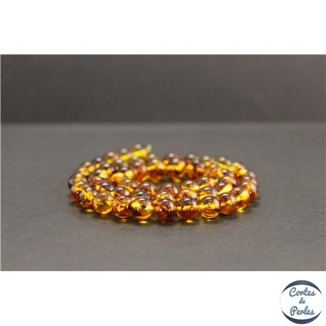 Perles en ambre du Sri Lanka - Rondes/7.5mm - Grade AB+