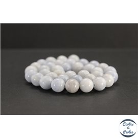 Perles en calcite bleue de Madagascar - Rondes/10mm - Grade A
