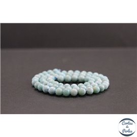 Perles en larimar de République Dominicaine - Rondes/5.5mm - Grade AB+