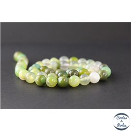 Perles en agate verte du Brésil - Rondes/8mm - Grade A