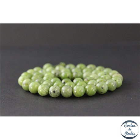 Perles en vésuvianite du Canada - Rondes/8mm - Grade A+