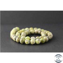 Perles en vésuvianite du Canada - Rondes/8mm - Grade AB