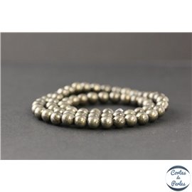 Perles en pyrite - Rondes/6mm - Grade AB