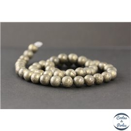 Perles en pyrite - Rondes/8mm - Grade AB