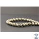 Perles en pyrite - Rondes/8mm - Grade AB