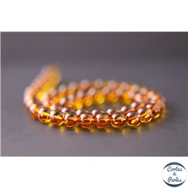 Perles en ambre cognac clair de la Baltique - Rondes/8mm - Grade A