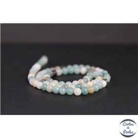 Perles en amazonite du Brésil - Rondes/4mm - Grade B