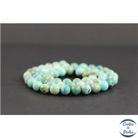 Perles en turquoise du Pérou - Rondes/6mm - Grade A