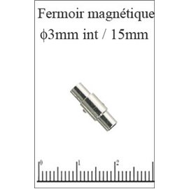 Fermoirs magnétiques - 3 mm - Argenté