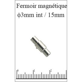 Fermoirs magnétiques - 3 mm - Argenté