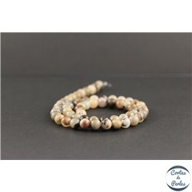 Perles en rhodonite du Mexique - Rondes/6mm - Grade B