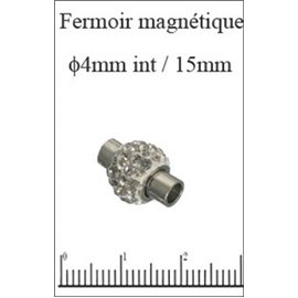 Fermoirs magnétiques - 4 mm - Argenté