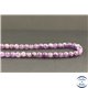 Perles en améthyste à chevron du Brésil - Rondes/6mm - Grade B+