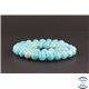 Perles en hémimorphite bleue du Mexique - Rondes/8mm - Grade A