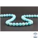 Perles en hémimorphite bleue du Mexique - Rondes/8mm - Grade A