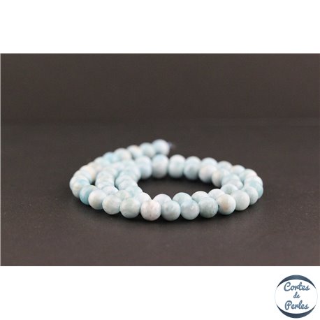 Perles en larimar de République Dominicaine - Rondes/6mm - Grade A