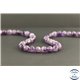 Perles facettées en améthyste à chevron du Brésil - Rondes/8mm - Grade A