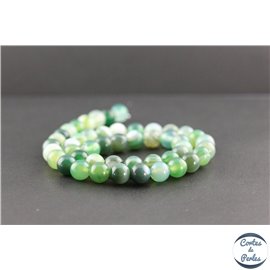 Perles en agate vert d'eau - Rondes/8mm - Grade A