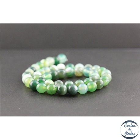 Perles en agate vert d'eau - Rondes/8mm - Grade A