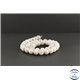 Perles en agate crazy blanche du Mexique - Rondes/8.5mm