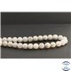 Perles en agate crazy blanche du Mexique - Rondes/8.5mm