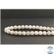 Perles en agate crazy blanche du Mexique - Rondes/8.5mm