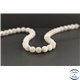 Perles en agate crazy blanche du Mexique - Rondes/8.5mm