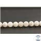 Perles en agate crazy blanche du Mexique - Rondes/8.5mm