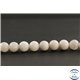 Perles en agate crazy blanche du Mexique - Rondes/8.5mm
