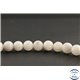 Perles en agate crazy blanche du Mexique - Rondes/8.5mm